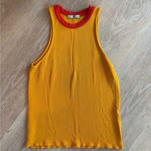 Zara Orange & Red Tank | Size M